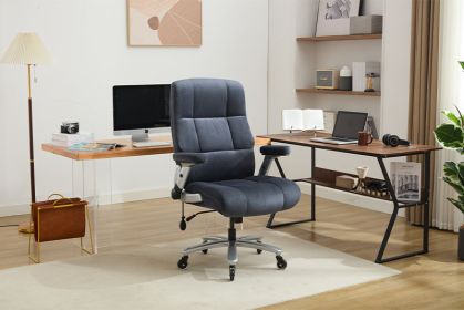 Big And Tall Office Chair 500lbs With Adjustable Lumbar Support, Fabric Executive Computer Chair With 2D Flip-up Armrests, Ergonomic Chair Quiet Rubbe