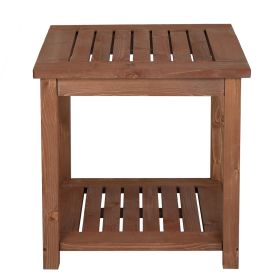 Solid Wood Square Patio Courtyard Table  -45x45x45cm