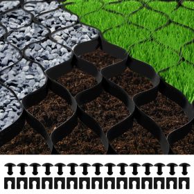 VEVOR Ground Grid, 1885 lbs per Sq Ft Load Geo Grid, 2" Depth Permeable Stabilization System for DIY Patio, Walkway, Shed Base, Light Vehicle Dri