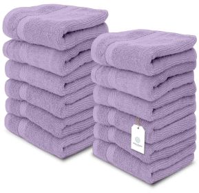 Luxury Washcloths for Bathroom 12 Pcs Set Hotel Spa Kitchen Circlet Egyptian Cotton Highly Absorbent Hotel Quality Face Towels Bulk Set 13x13 Inc