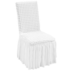 VEVOR Stretch Spandex Folding Chair Covers, Universal Fitted Chair Cover with Skirt, Removable Washable Protective Slipcovers, for Wedding, Holid