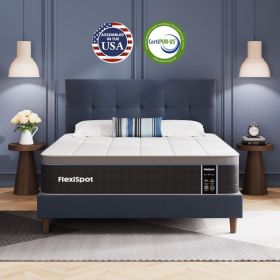 King Size Mattress, 13 Inch Memory Foam Mattress Bed in A Box, Innerspring Hybrid King Size Mattress for Pressure Relief, Motion Isolation,