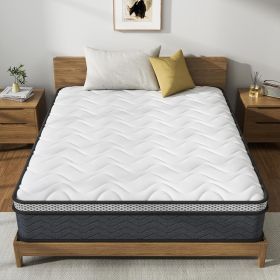 Full Mix Inner Spring Mattress, 30.48 Cm Plush Mattress Foam Spring Mattress, Box Full Size Mattress Bed With Stress Relief, 75 X 54 X 12 Inch Double (Option: 12inch-Full)