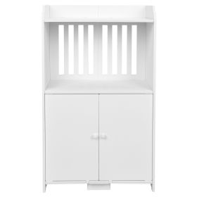 Double Door Bathroom Storage Cabinet Freestanding Cupboard Organizer Shelf Unit for Home Kitchen Furniture (Option: as picture)
