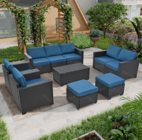 10 Piece Patio Furniture Set (Option: W1703S00049)
