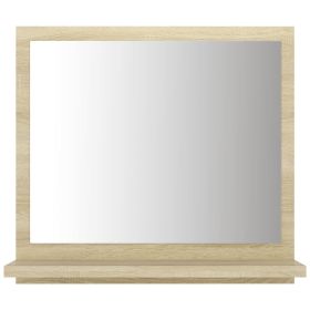vidaXL Bathroom Mirror Sonoma Oak 15.7"x4.1"x14.6" Engineered Wood (Option: as picture)