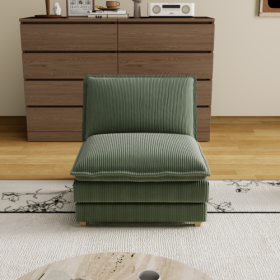 Modular Sectional Sofa,Deep Seat Couch For Living Room , 4 Pillow, Modern L-Shaped Sofa For Living Room Bedroom Apartment (Color: Green)