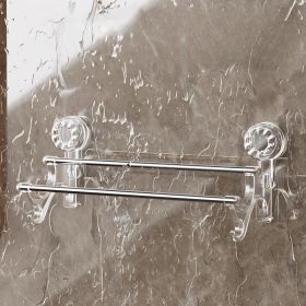 Wall-mounted Non-perforated, Bathroom Towel Rail (Option: Transparent white)