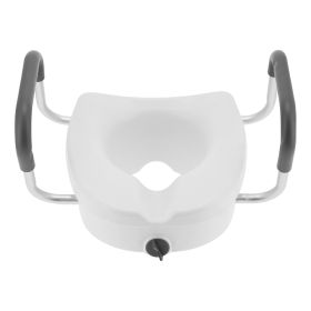Raised Toilet Seat with NonSlip Adjustable Armrest Bathroom Supplies for Seniors Pregnant Women (Option: as picture)