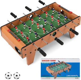 27inch Foosball Table, Wooden Football Game Set For Adults & Kids With Footballs & 18 Soccer Keepers For Family Night (Option: MDF-Alloy Steel)