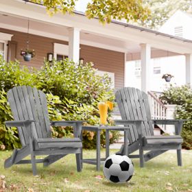 Two Piece Outdoor Solid Wood Folding Beach Chair, Frog Chair, Courtyard Folding Chair (Option: Gray)