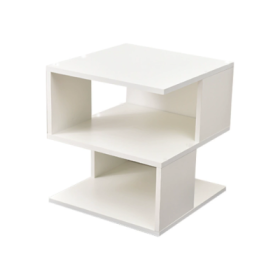White 2-layer Simple Household Bookshelf (Option: Cream White)