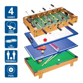4 In 1 32 Inch Tabletop Multi Game Table Set (Option: No-MDF)