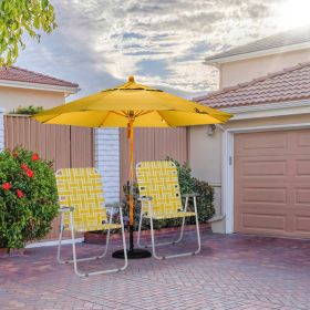 2pcs Yellow And White Striped Beach Chairs (Option: Yellow White)