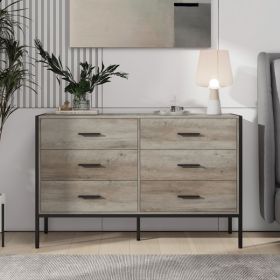 Wooden Dresser With 6 Drawers, Wooden Lockers (Option: Chest of drawers)