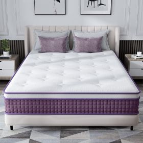 Full Mattress, 12 Inch Hybrid Full Mattress, Full Size Mattress In A Box, Plush Foam Mattress With Individually Pocketed Coils, Motion Isolation For P (Option: 12inch-Full)