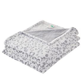 Women's Ultra Soft And Comfortable 3D Sofa Blanket (Option: Gray Leopard-50a60)