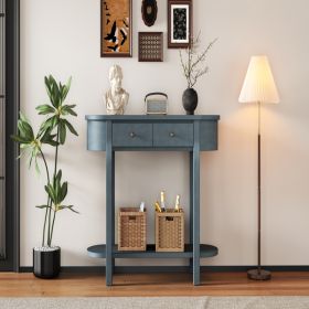 Elegant Retro Console Table (Color: Navy)