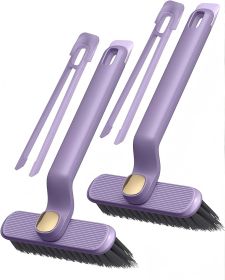 Multi-Function Rotating Crevice Cleaning Brush (Color: Purple)
