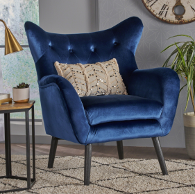 ARM CHAIR (Color: Navy Blue)