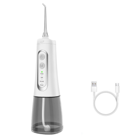 Oral Irrigator Black And White (Color: White)