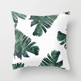 Banana Leaf Watercolor Pattern Cushion/Pillow (size: 24" x 24")