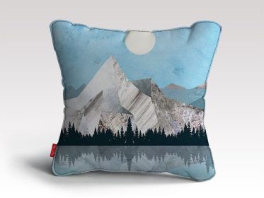 Mountain Sonnet Moonlit Stanza PT 2 Cushion/Pillow (size: 24" x 24")