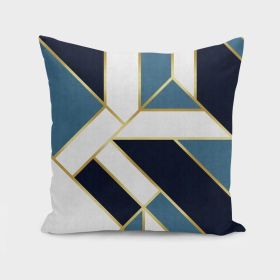 Geometric and golden art V Cushion/Pillow (size: 18" x 18")