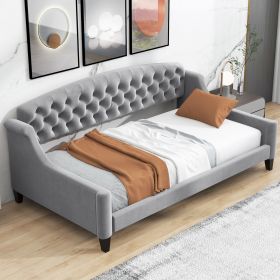 Modern Luxury Tufted Button Daybed,Twin,Gray Expected Arrival Time 12.28 (Option: Gray)