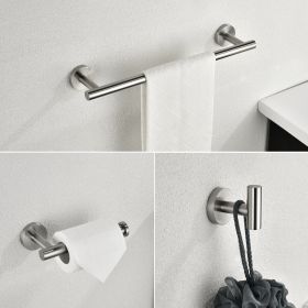 3 Piece Bathroom Hardware Set with Toilet Paper Holder Towel Ring Adjustable Towel Bar Wall Mount Bath Accessory Set (Option: as picture)