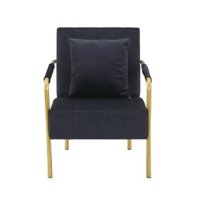 Modern Velvet Accent Chair For Living Room (Color: Black)